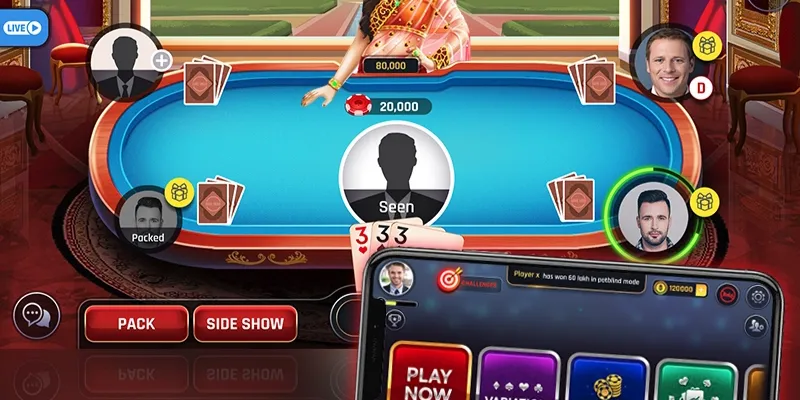 Chiến thuật chơi Teen Patti online để thắng đậm